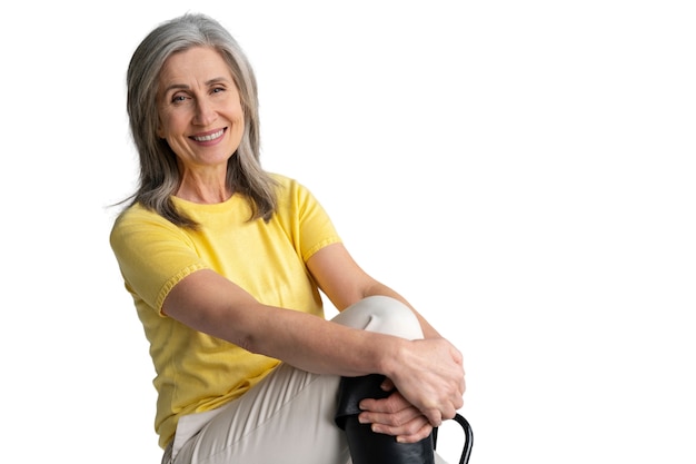 Hermosa mujer mayor sonriendo
