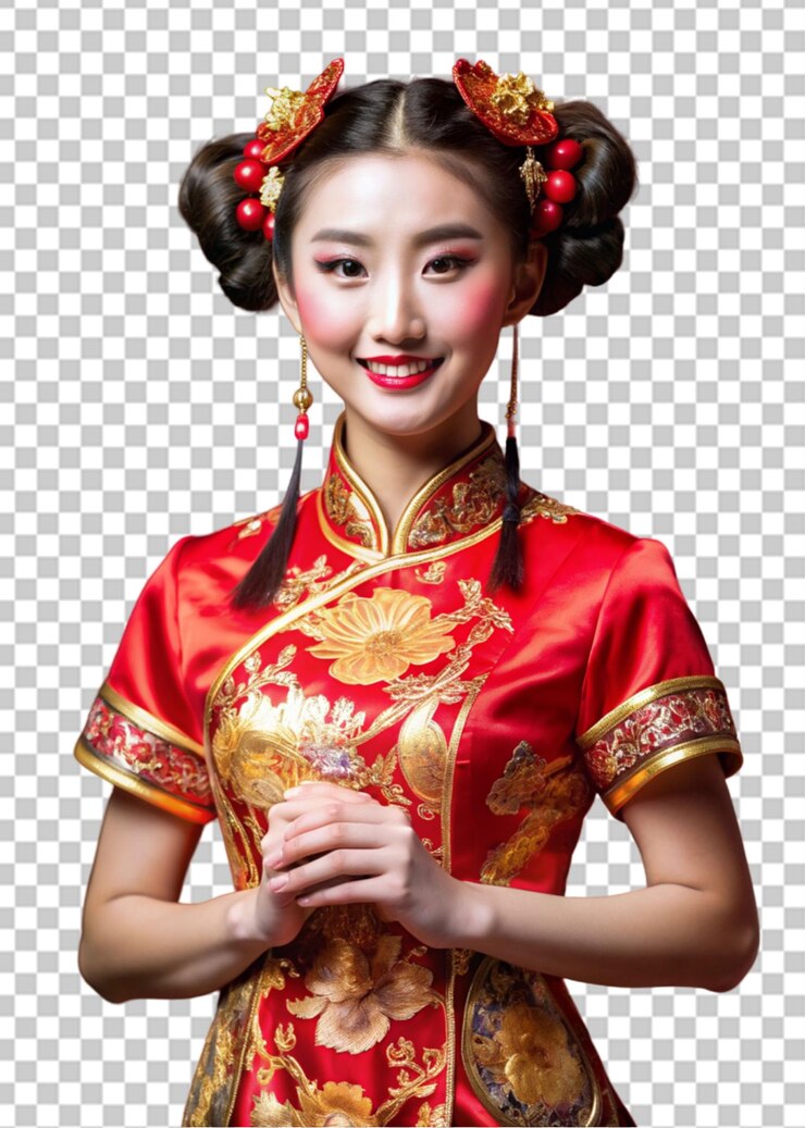 PSD la hermosa novia tradicional china
