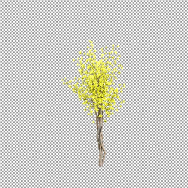 Hermosa planta en representación 3d aislada
