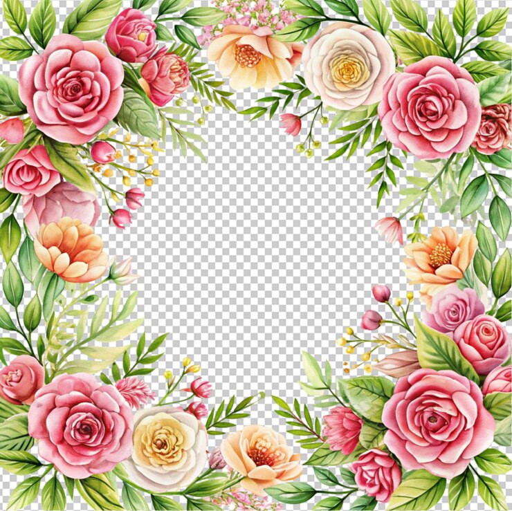 PSD hermosa plantilla de tarjeta de boda con flores dibujada a mano
