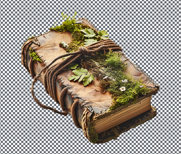 PSD una hermosa revista inspirada en la naturaleza aislada sobre un fondo transparente