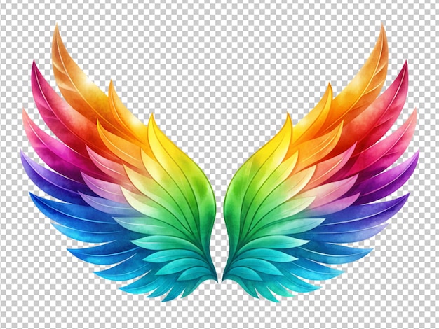 PSD hermosas alas de colores