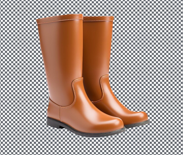 PSD hermosas botas midi aisladas sobre un fondo transparente