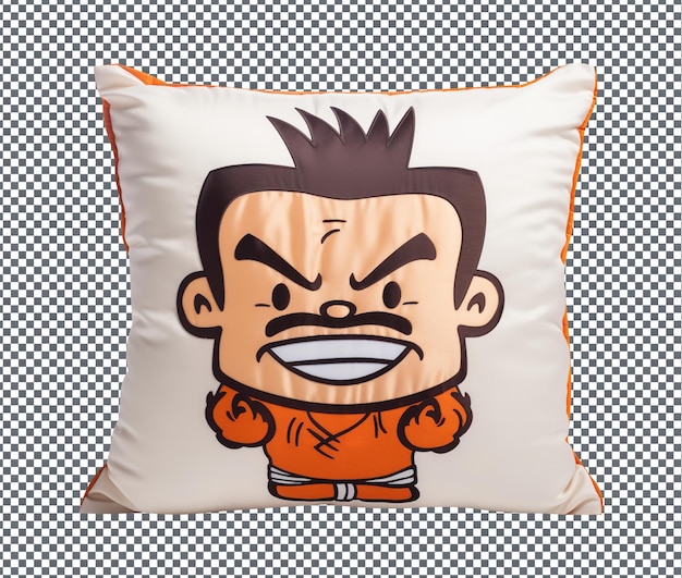 Hermosas fundas de almohada bordadas aisladas sobre fondo transparente