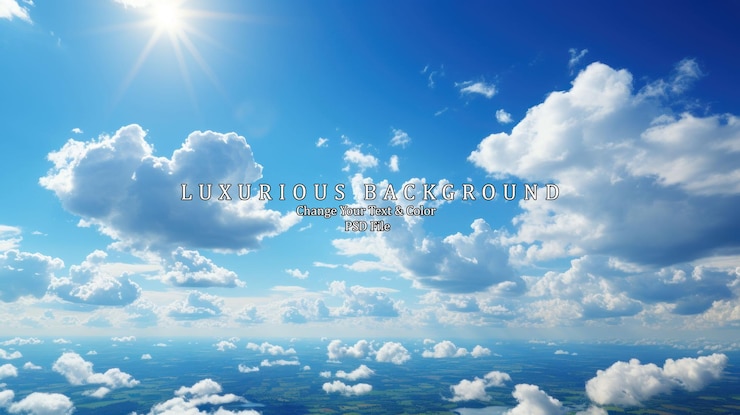 PSD hermosas nubes en el cielo azul