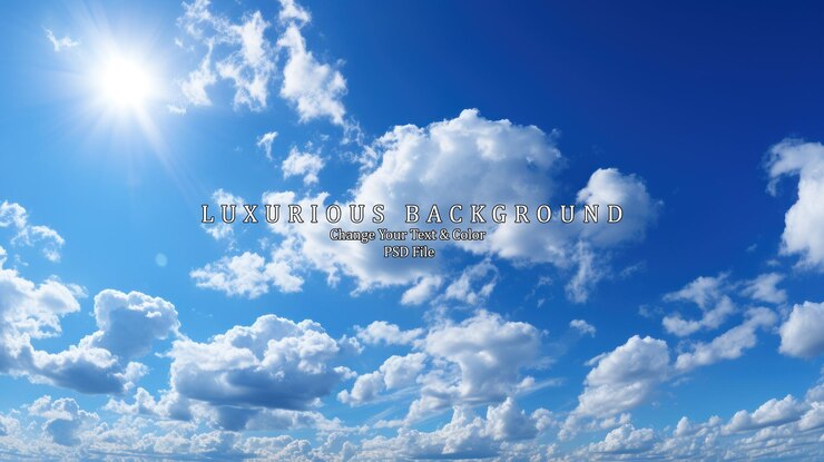 PSD hermosas nubes en el cielo azul