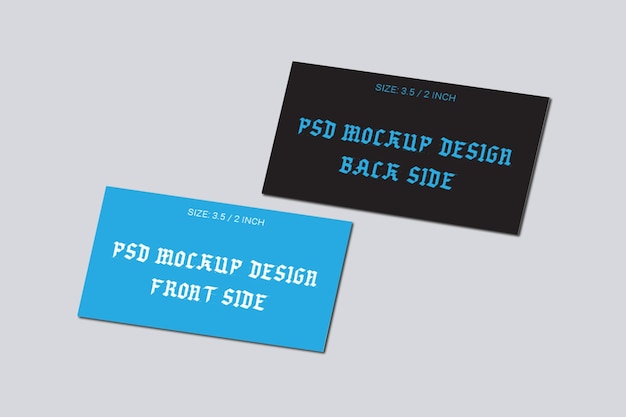 PSD hermosas tarjetas de visita de doble cara y un archivo de maqueta de tarjeta psd de agradecimiento