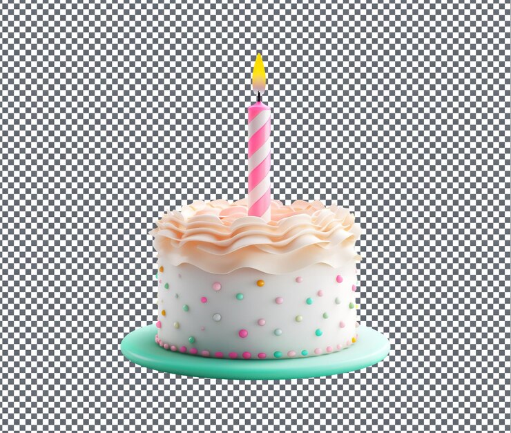 PSD hermosas velas de cumpleaños decorativas aisladas sobre un fondo transparente