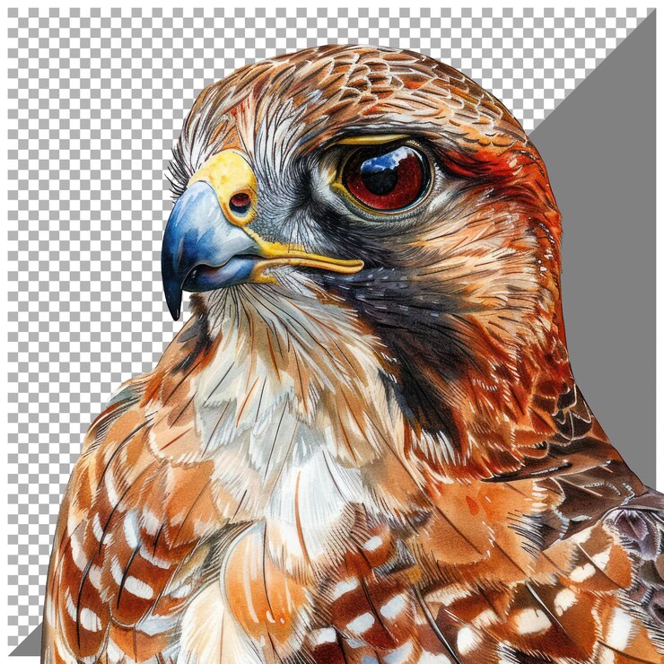 PSD hermoso águila trasfondo transparente