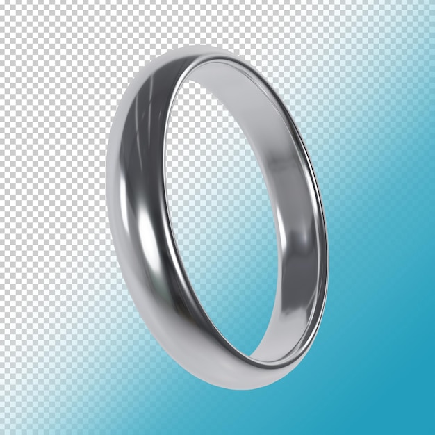 Hermoso anillo de plata con fondo transparente