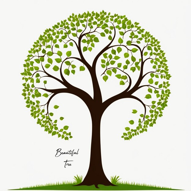 Un hermoso árbol verde generado por Ai