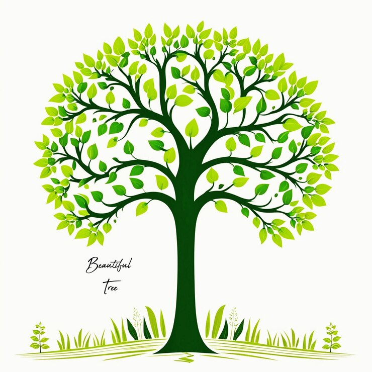 PSD un hermoso árbol verde generado por ai