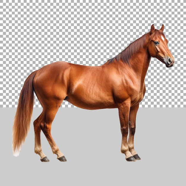 PSD un hermoso caballo en un fondo transparente generado por ai