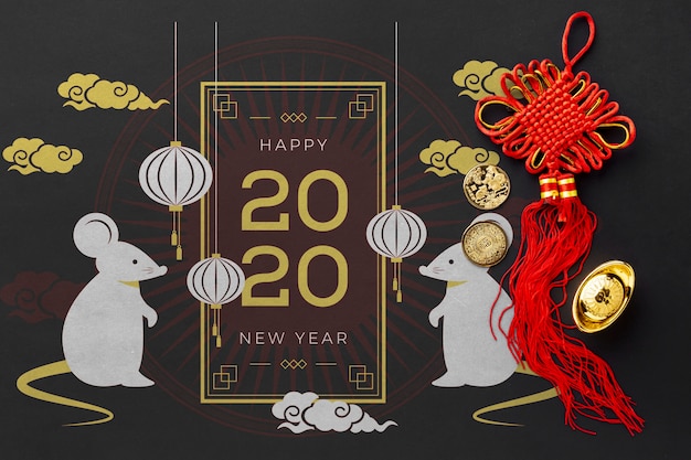 hermoso concepto de año nuevo chino