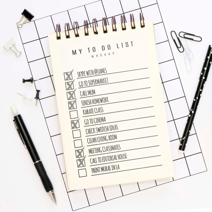 PSD hermoso concepto de papelería minimalista