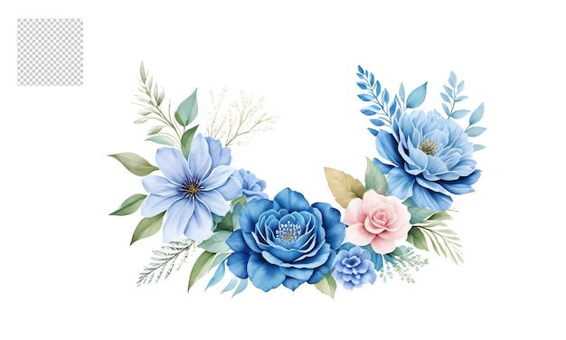 PSD hermoso conjunto de png de flores florales