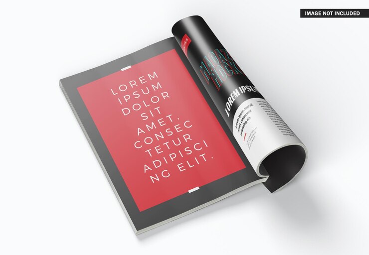 Hermoso diseño de maqueta de revista aislado