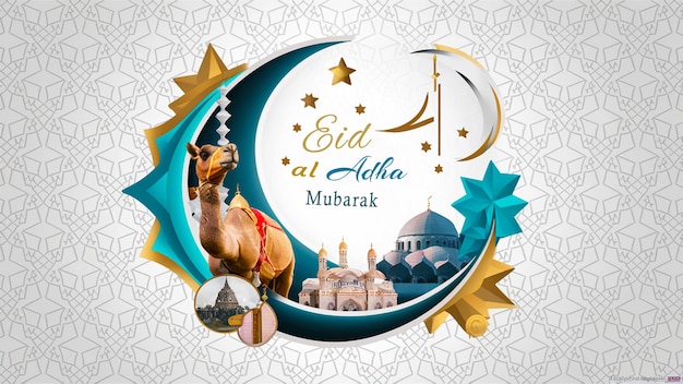 PSD este hermoso diseño de plantilla está hecho para el evento islámico eid ul adha