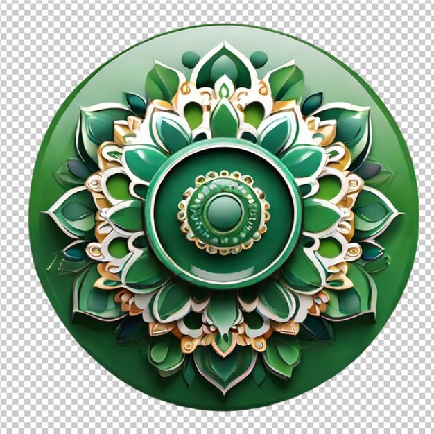 PSD hermoso elemento de diseño de mandala con patrón aislado en un fondo transparente