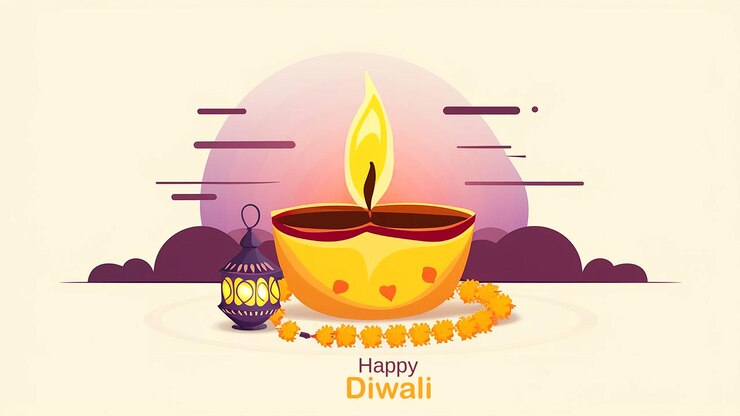 El hermoso fondo del festival de Diwali