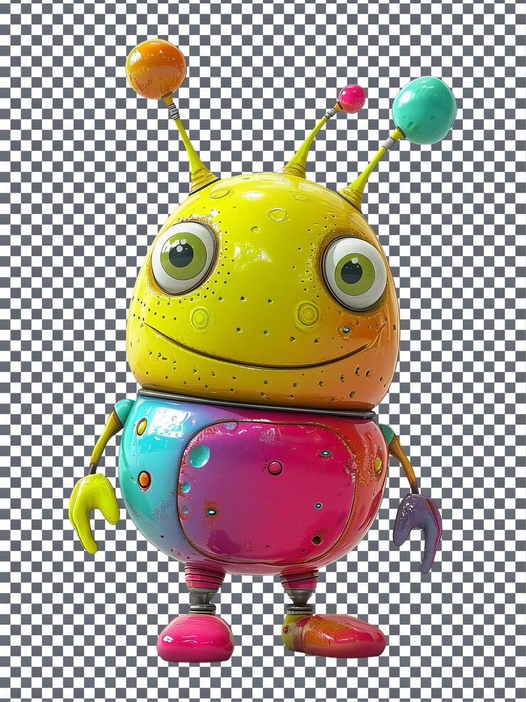 PSD el hermoso gadget de giggly aislado sobre un fondo transparente sí