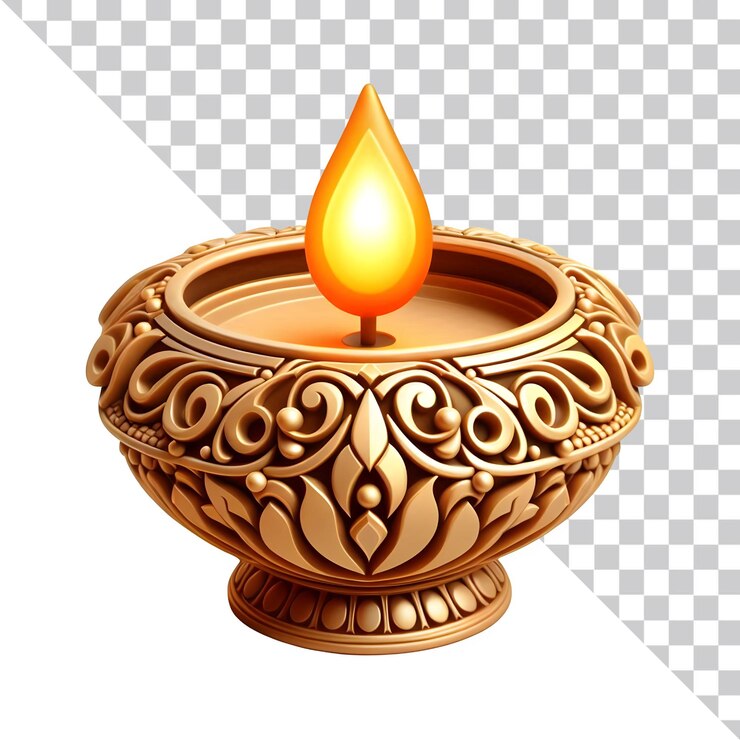 El hermoso icono de la lámpara de Diwali