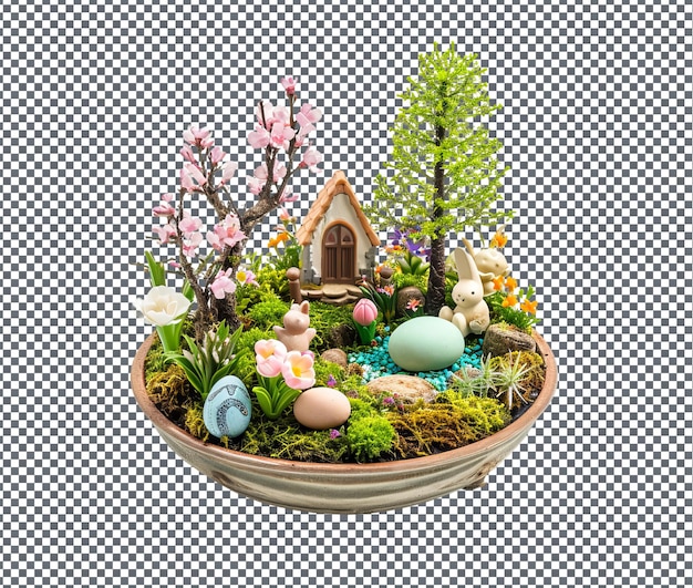 El hermoso Jardín de Pascua aislado sobre un fondo transparente