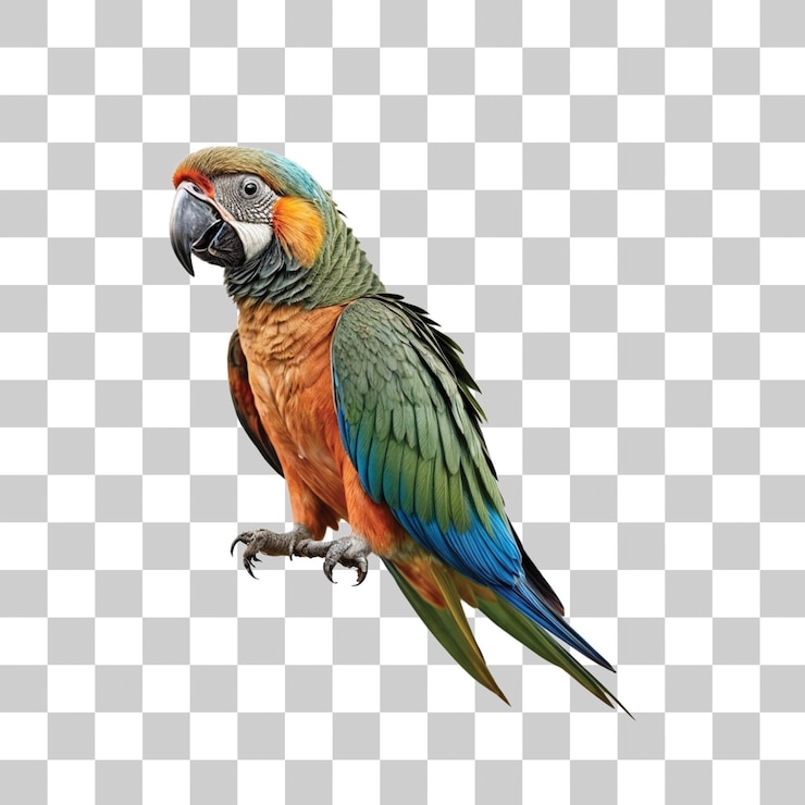 PSD el hermoso loro guacamayo