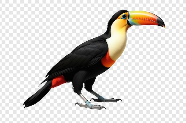 PSD el hermoso pájaro tucano png aislado en un fondo transparente