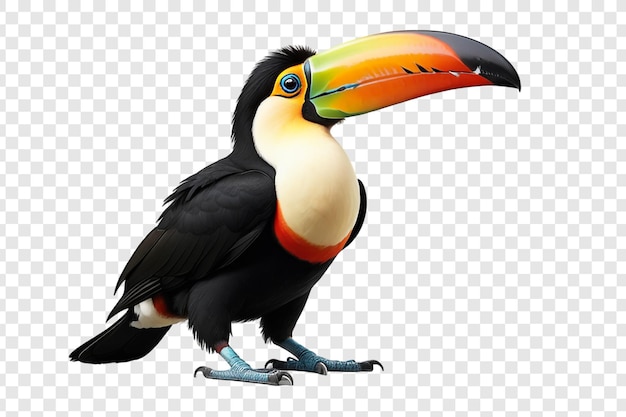 PSD el hermoso pájaro tucano png aislado en un fondo transparente