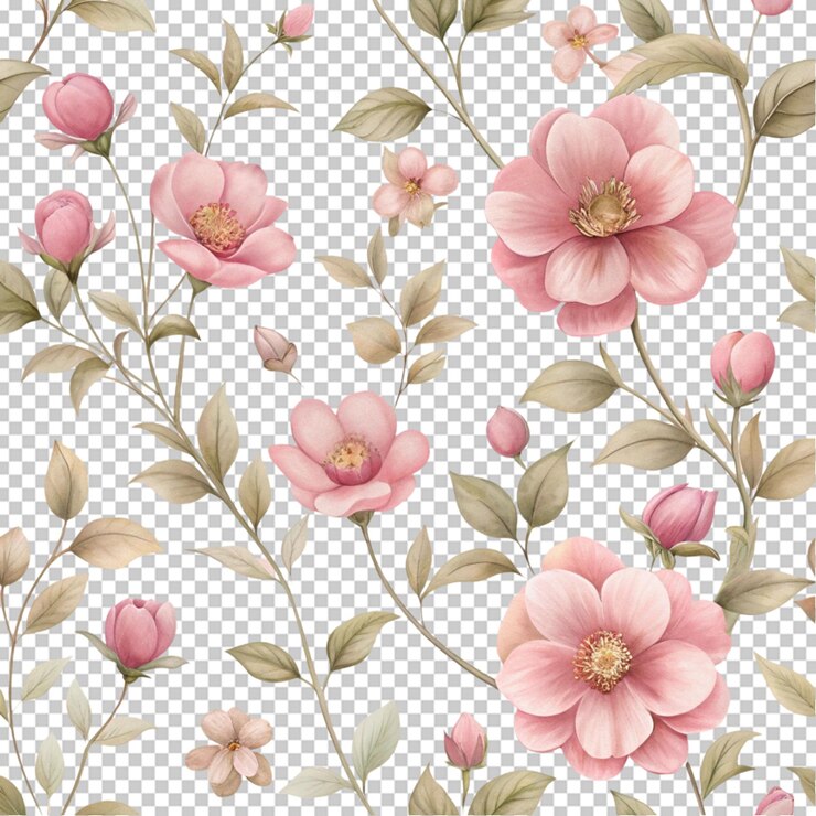 PSD hermoso papel tapiz con flores rosas