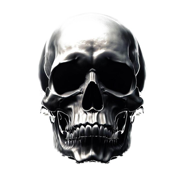 PSD hermoso retrato de una imagen de ilustración digital de arte vectorial de calavera ai