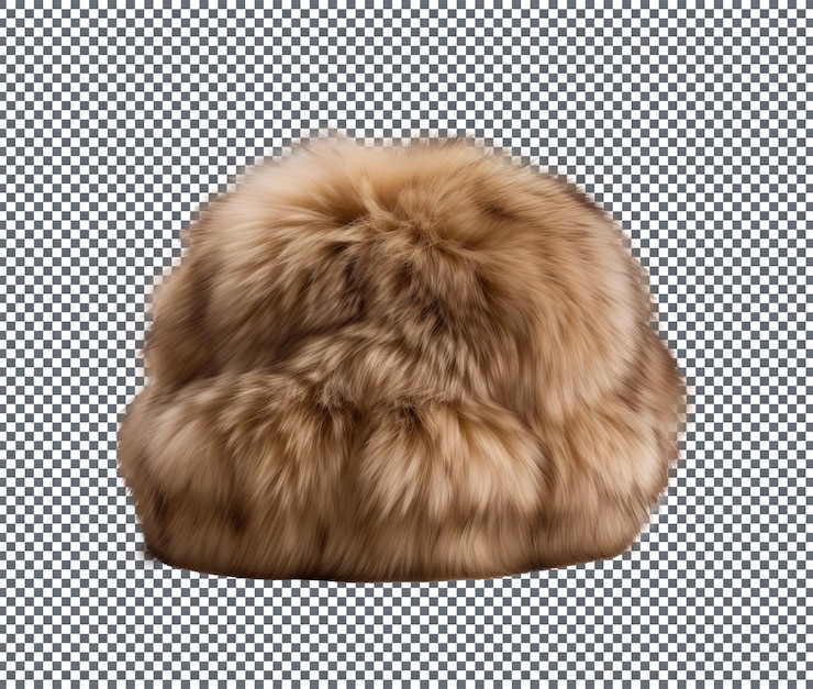 PSD un hermoso sombrero de piel aislado en un fondo transparente