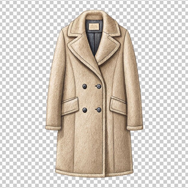 Hermosos abrigos de invierno aislados sobre un fondo transparente