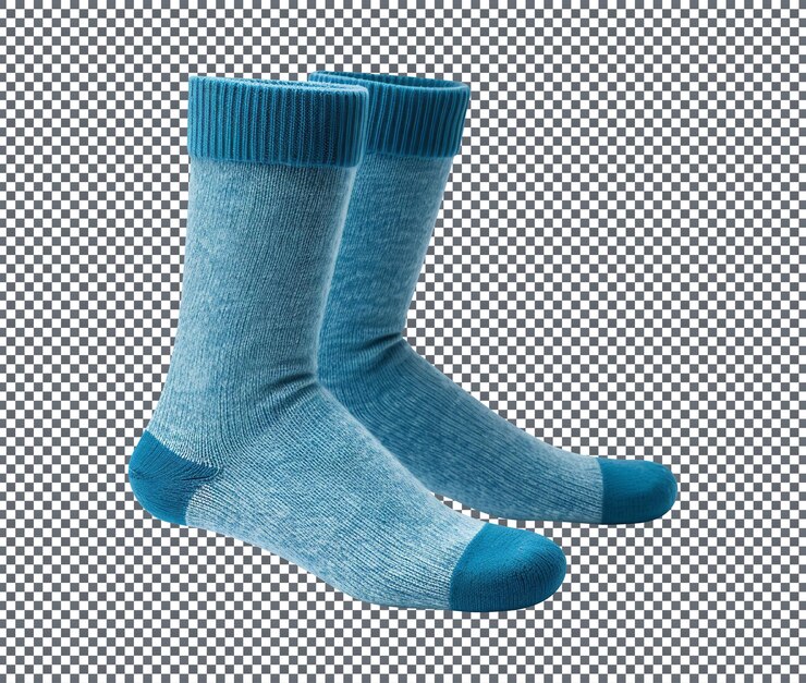 PSD hermosos calcetines de lana mezclada aislados sobre un fondo transparente