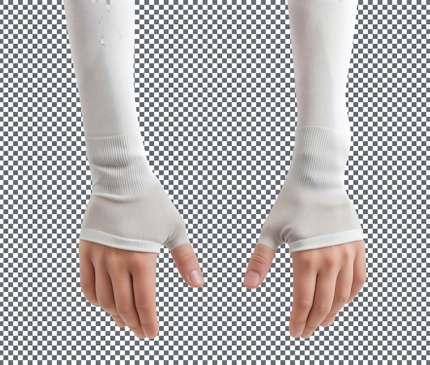 Hermosos calentadores de brazos aislados con fondo blanco