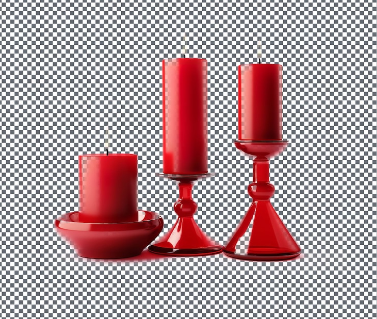 PSD hermosos candelabros aislados sobre un fondo transparente