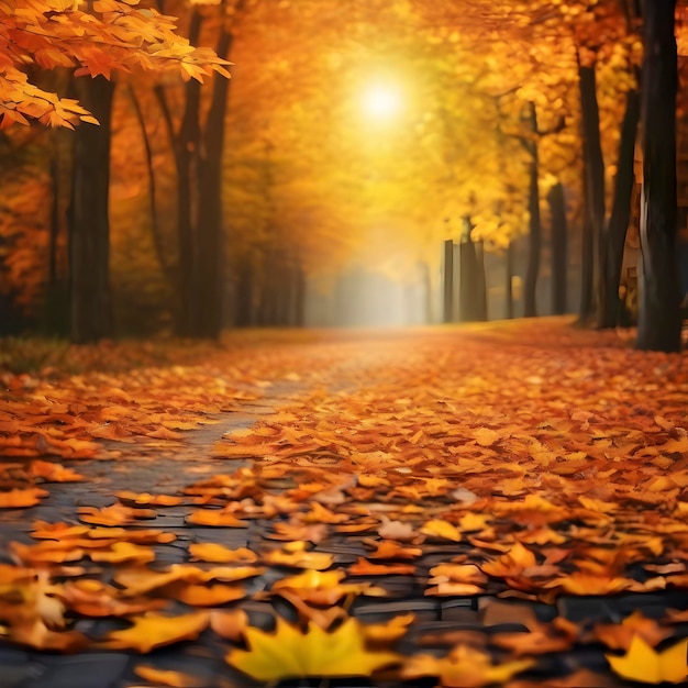 PSD hermosos paisajes en la temporada de otoño aigenerado