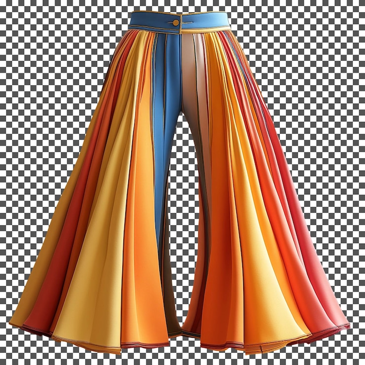 PSD hermosos pantalones de culotte aislados en un fondo transparente