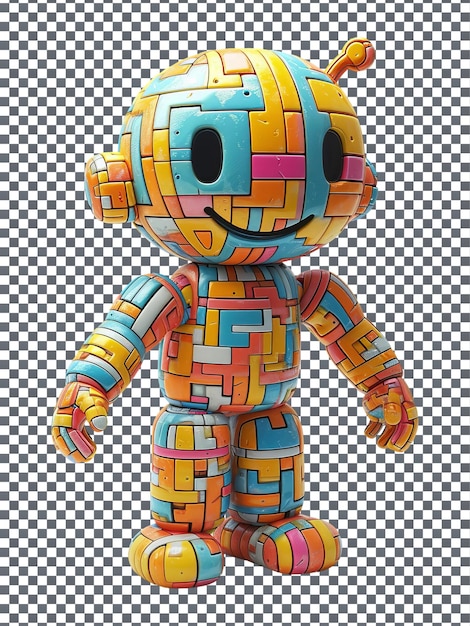 Hermosos personajes de laberinto de cuarta dimensión aislados sobre un fondo transparente