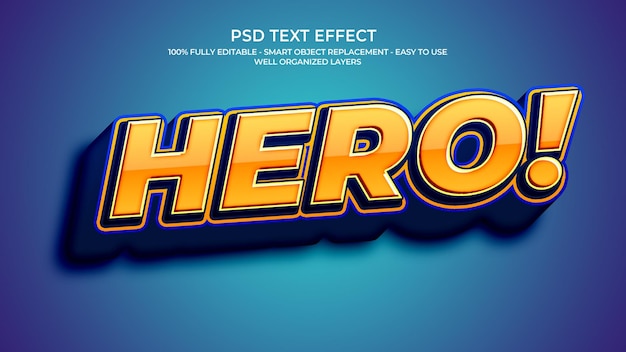 Hero Texto Efeito PSD