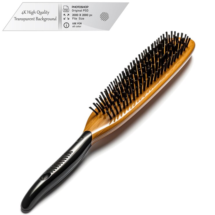 PSD herramienta para arreglar y peinar el cabello sobre un fondo transparente