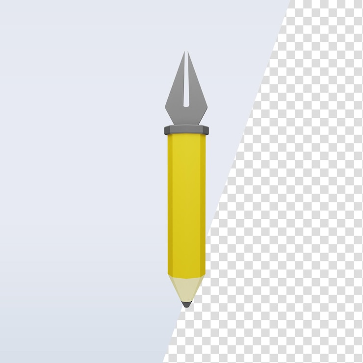 PSD herramienta de pluma de icono 3d