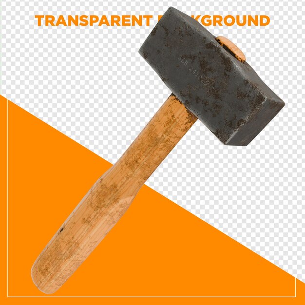 herramienta de renderizado 3D Hammer con fondo transparente