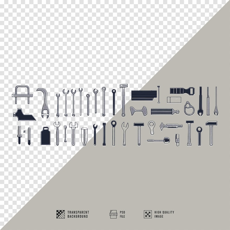 PSD herramientas de carpintería imagen de icono sin fondo de calidad hd