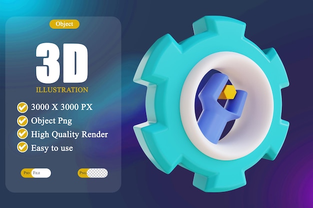 herramientas de ilustración 3D y equipo 2