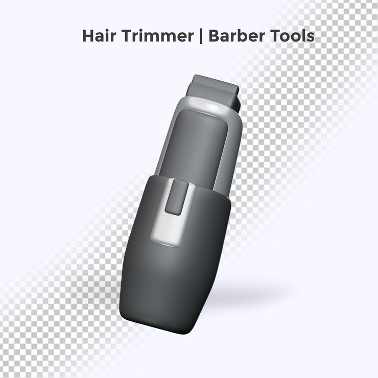 PSD herramientas de peluquería de renderizado 3d de cortapelos