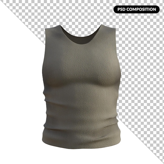 PSD herren-tanktop-modell isoliert 3d