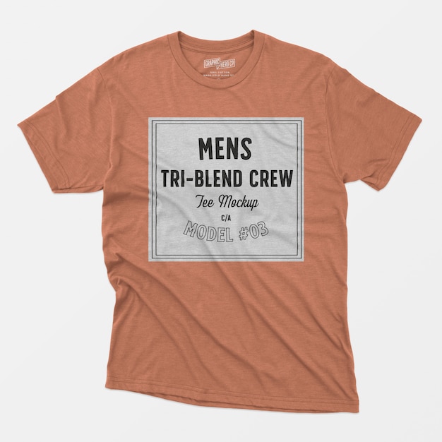Herren Tri-Blend Crew Tee Modell 03