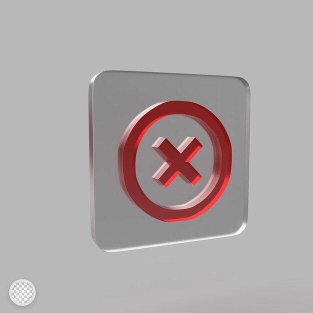 Hervorheben des Symbols mit 3D-Rendering-Illustration mit Glaseffekt